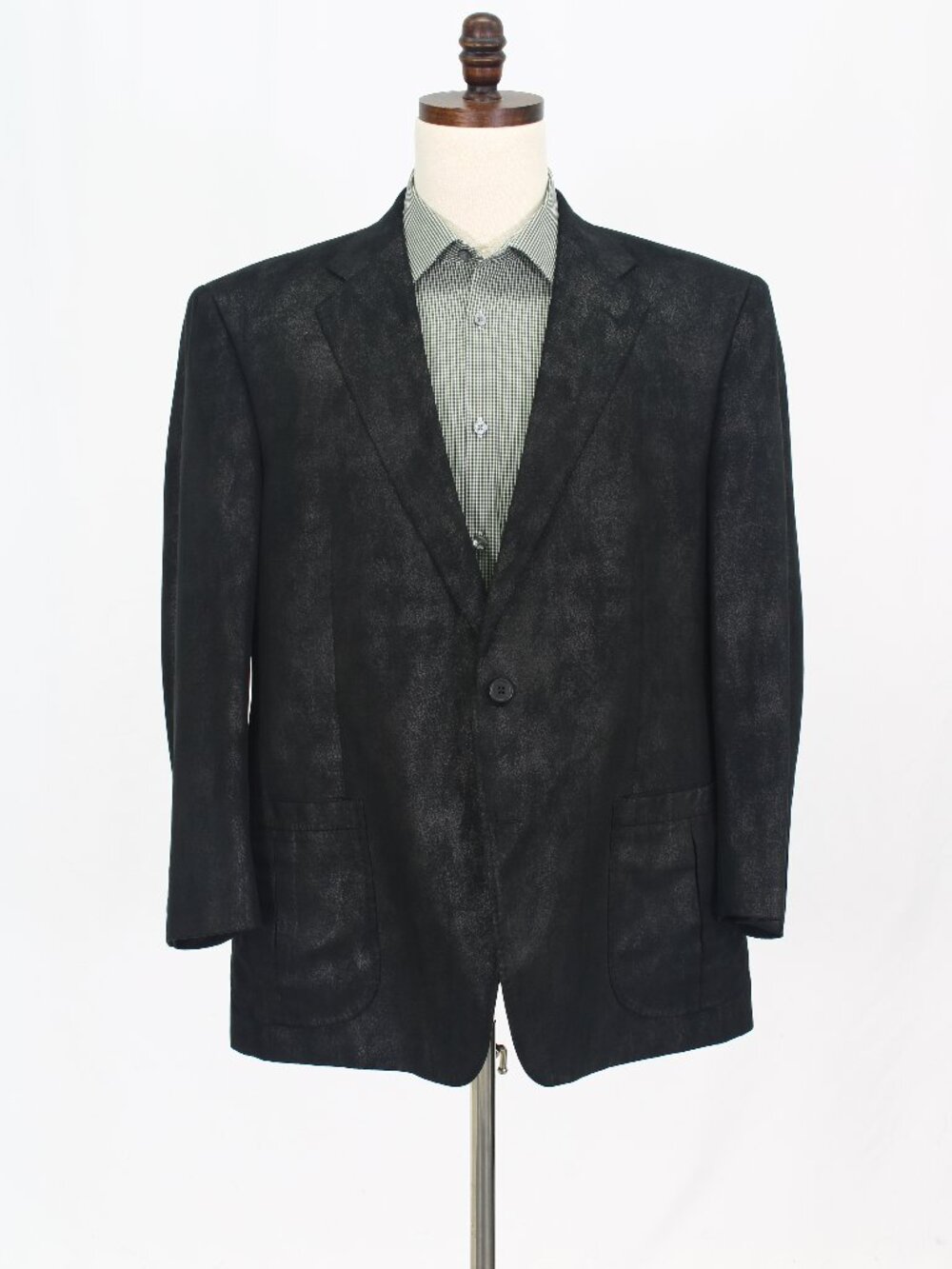 Coppley 46S Black Blazer Sport Coat Jacket 2-Button Solid W572